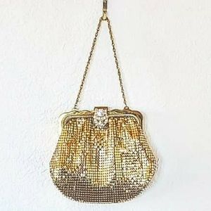 Vintage gold mesh Whiting and Davis evening bag
